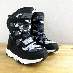 REDVOLUTION Boys Girls Snow Boots Faux Fur-Lined Mid Calf Ski Black Size 9 NEW